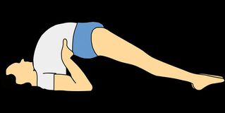 Exercise for the blood circulation of the internal organs of the pelvic region